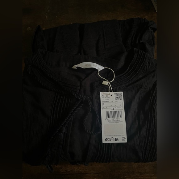 mango textured dress with bows - Picture 7 of 7